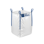 White food grade bulker bags used in food storage and logistics.