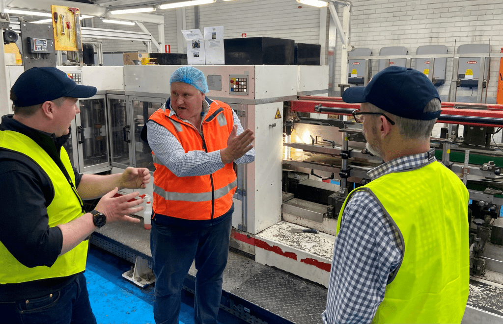 Job Opening for Machine Operators shown during Paper Factory tour and operational training session.